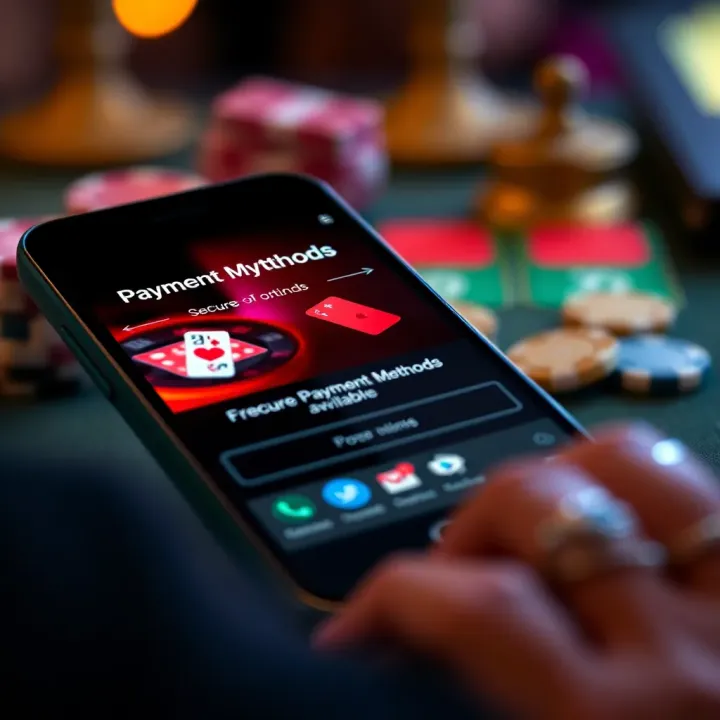 Secure Payment Methods on Casino Mate Mobile Secure payment options available on Casino Mate’s mobile platform shown on a smartphone screen