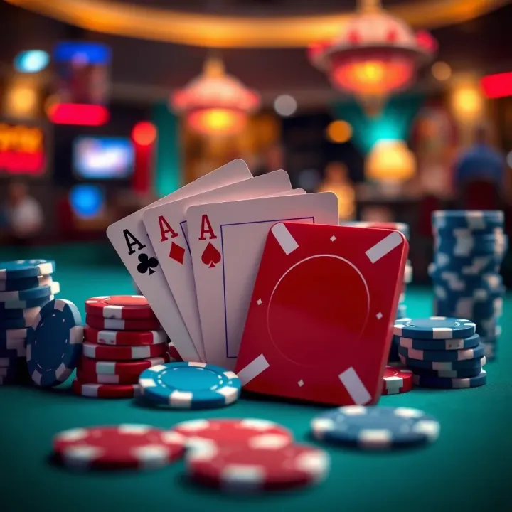 Bright casino chips and playing cards symbolizing bonus offers