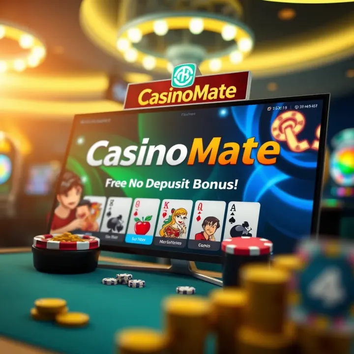 Casino Mate online platform showcasing the no deposit bonus offer for new players