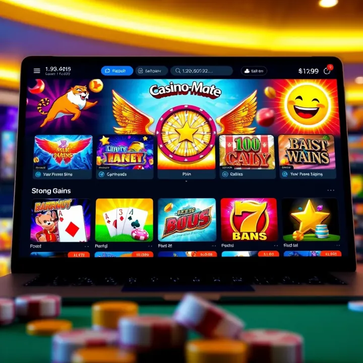 Casino-Mate online casino interface showcasing a variety of slot games
