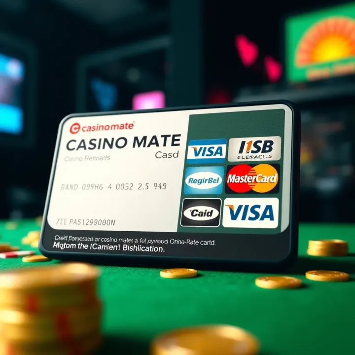 Illustration showing various payment methods accepted at Casino Mate including credit cards and e-wallets