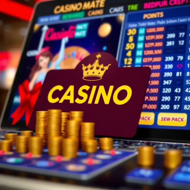 Visual representation of accumulating casino rewards points on a digital platform