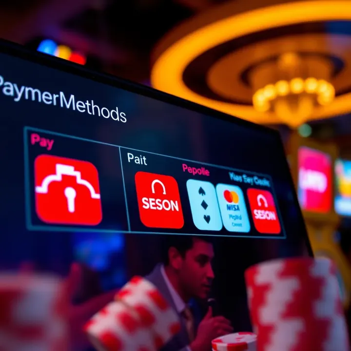 Secure online payment options and transaction icons representing safe deposits and withdrawals in Australian online casinos