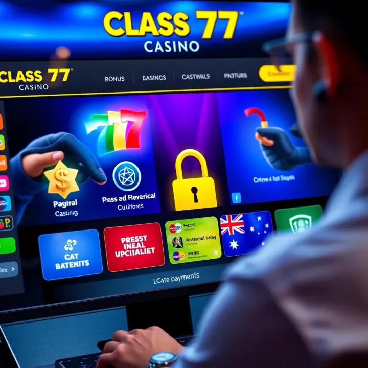 Secure online casino platform showing payment options and security icons