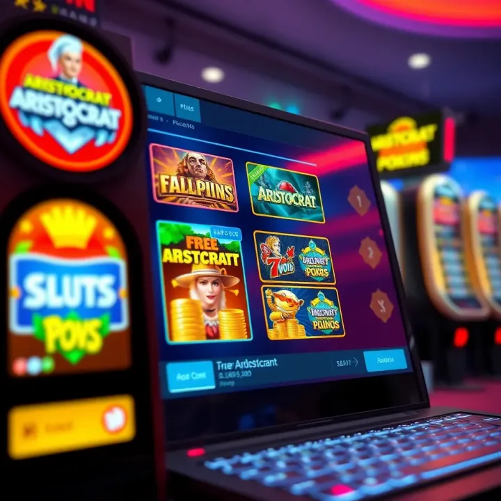 User-friendly online casino interface displaying a variety of free Aristocrat pokies without download
