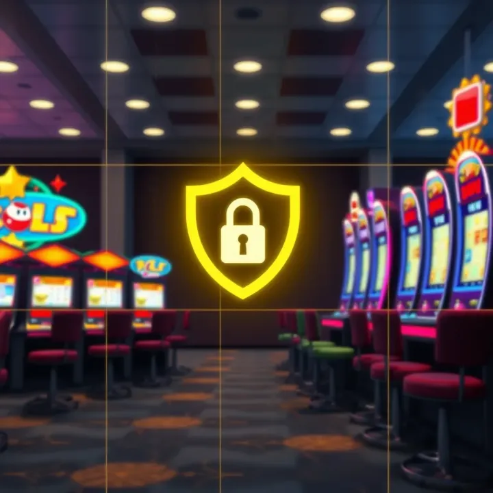 Illustration of a secure digital environment representing safe playing of free pokies