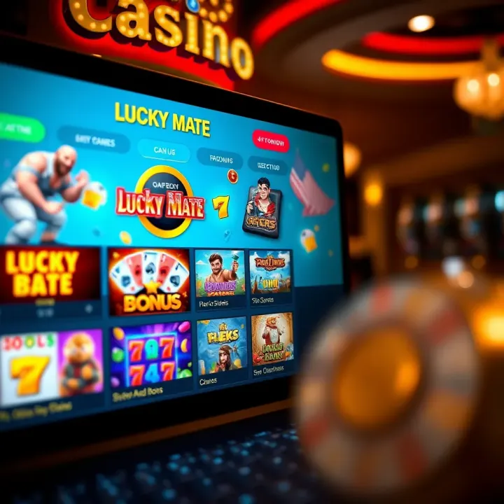 Online casino interface showing bonus offers and game selection
