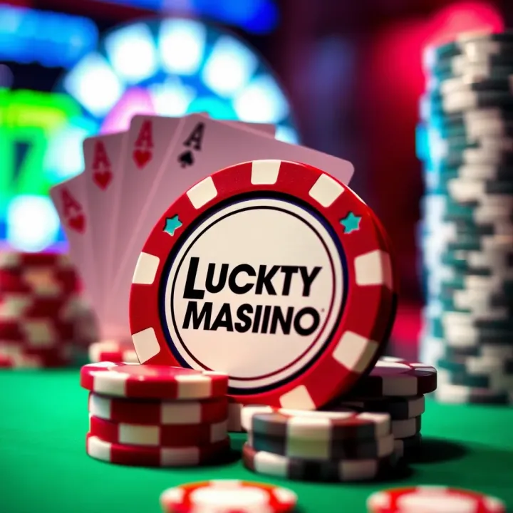 Illustration of a casino chip and playing cards symbolizing no deposit bonus codes at Lucky Mate Casino for Australian players
