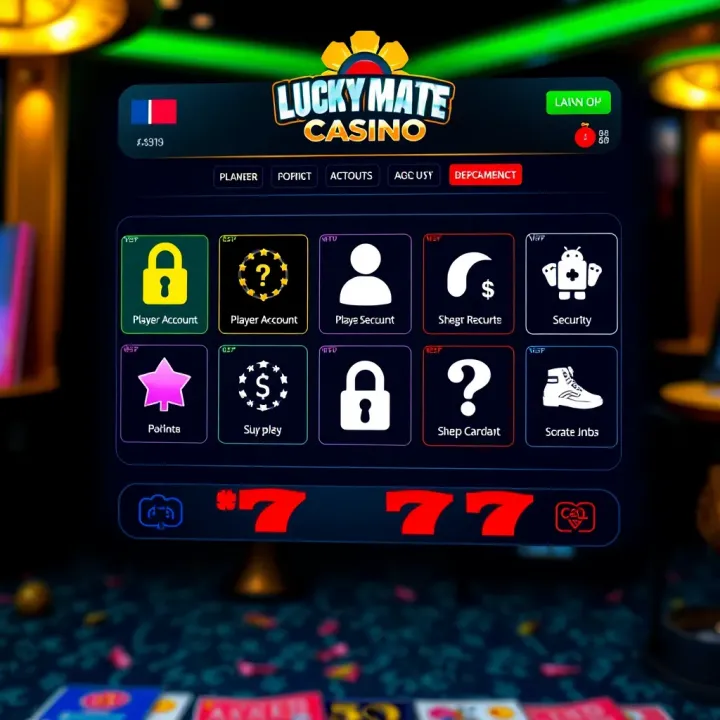 Secure online casino interface showing player account and security icons