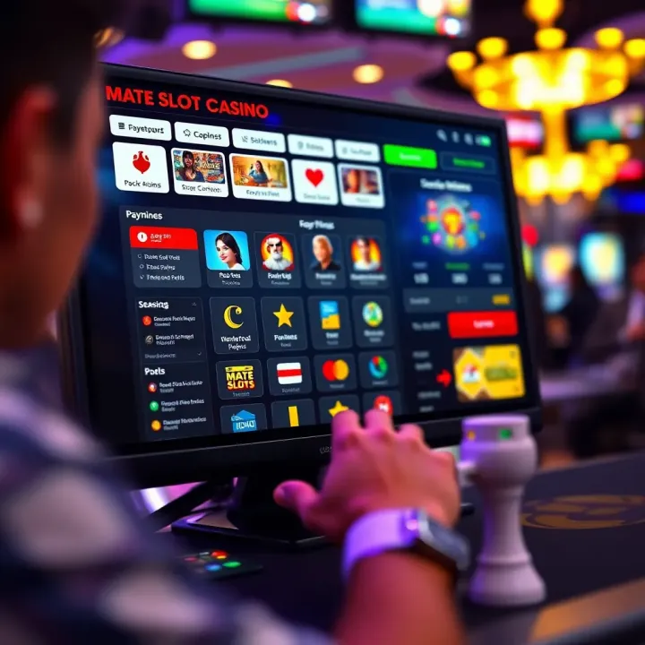 User-friendly online casino dashboard showing payment options and responsible gambling features