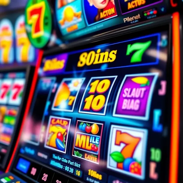 Colorful online slot machine interface featuring Aristocrat pokies with reels displaying fruit and classic symbols