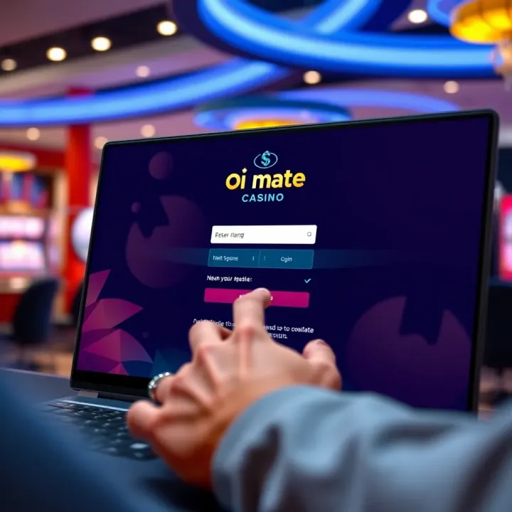 User entering credentials on a secure online casino login page with visible security features