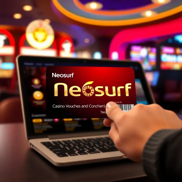 Visual representation of Neosurf prepaid voucher and Casino Mate casino interface for Australian players