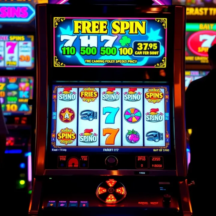 Illustration showing a digital slot machine screen displaying free spin features on an Australian online casino platform