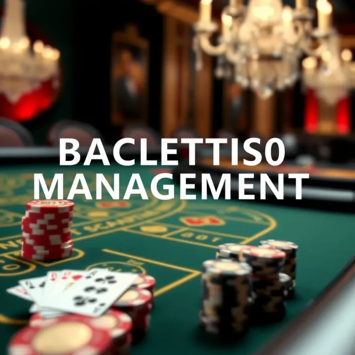 Graphic depicting key strategies and bankroll management tips for online baccarat players