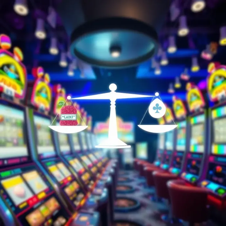 Graphic depicting smooth gameplay flow and fairness balance in online slot machines