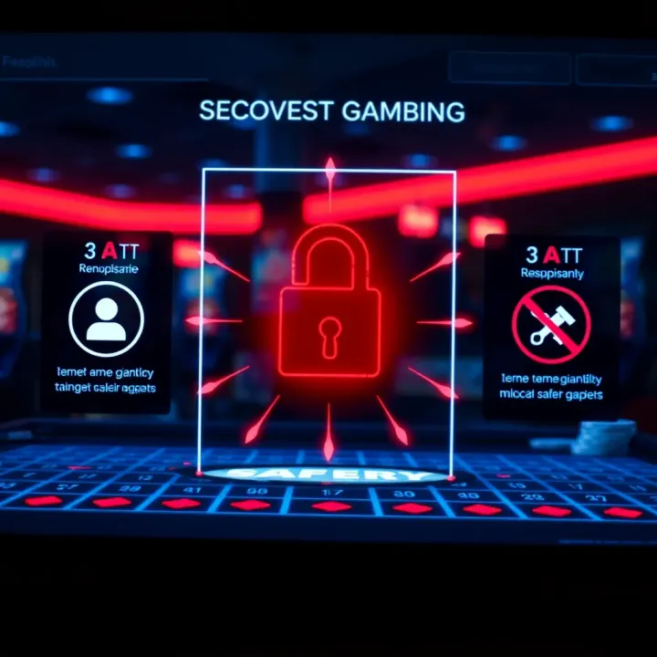 Secure online gambling environment with digital lock and responsible play symbols