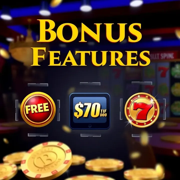Graphic of casino bonus icons highlighting free spins and reward coins