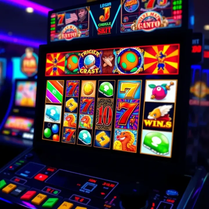 Colorful online slot machine interface showcasing various themed reels and symbols