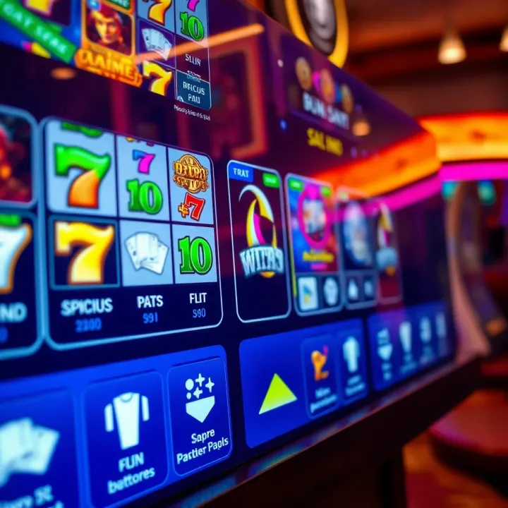 Secure and User-Friendly Australian Online Casino Interface Interface of a trusted Australian online casino showcasing slot game options and secure payment icons