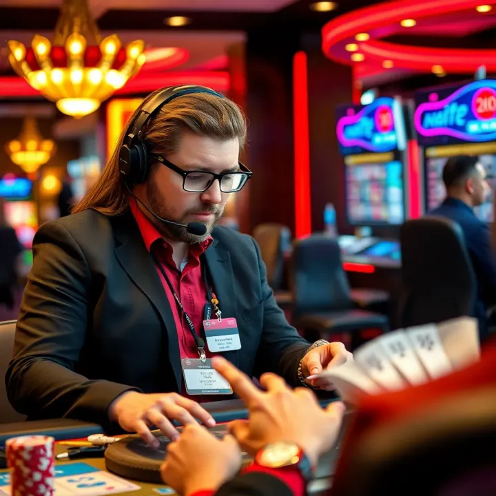 Customer support representative assisting player during Casino Mate maintenance downtime