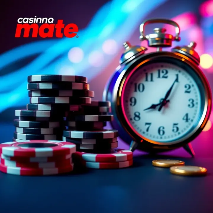 Illustration of casino chips and a clock symbolizing time-limited promotions and gaming strategy