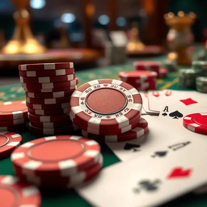 Illustration of casino chips and cards representing no deposit bonus offers