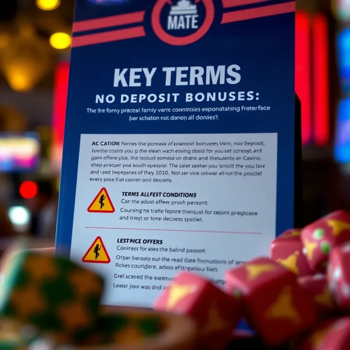 Graphic displaying terms and conditions checklist with caution symbols for bonus offers